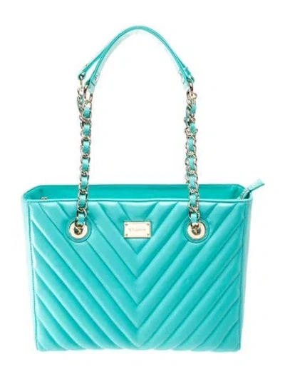 Pre-owned St John Leather Shoulder Bag In Green
