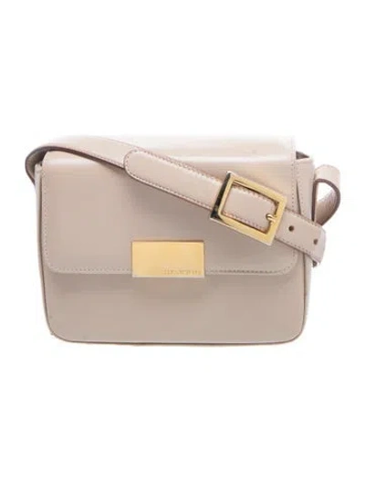 Pre-owned St John Leather Shoulder Bag In Neutral