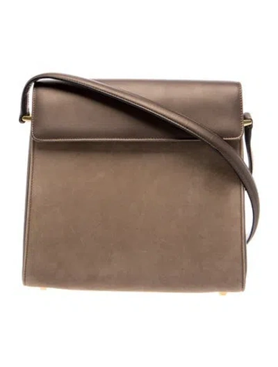 Pre-owned St John Leather Shoulder Bag In Neutral