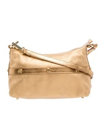 Pre-owned St John Leather Shoulder Bag In Neutral