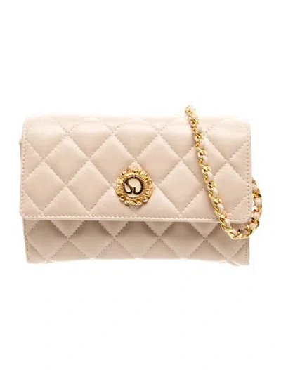 Pre-owned St John Leather Shoulder Bag In Neutrals