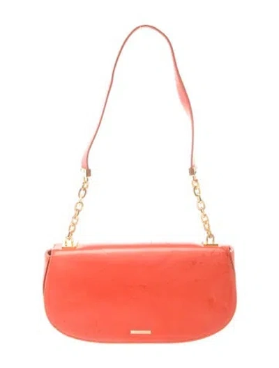 Pre-owned St John Leather Shoulder Bag In Pink