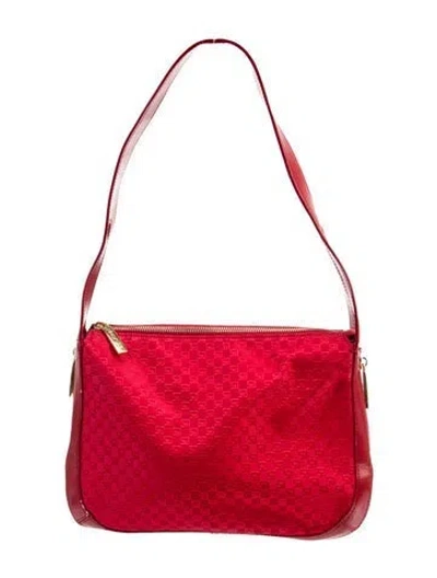 Pre-owned St John Leather Shoulder Bag In Red