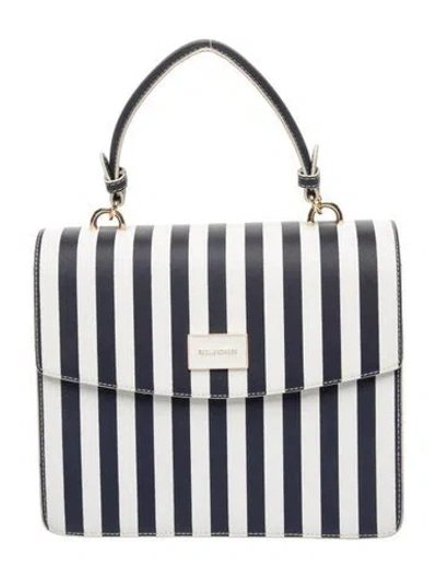 Pre-owned St John Leather Top Handle Bag In Multi