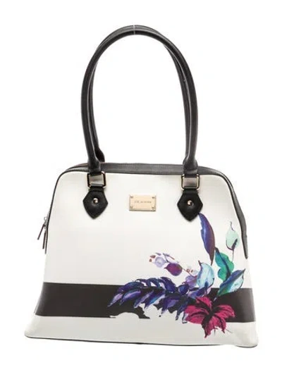 Pre-owned St John Leather Top Handle Bag In Multi