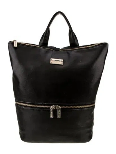 Pre-owned St John Leather Tote In Black
