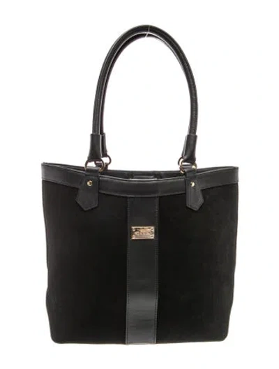 Pre-owned St John Leather Tote In Black
