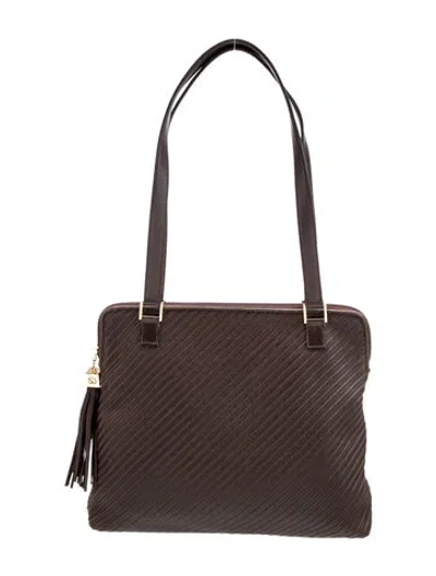 Pre-owned St John Leather Tote In Brown