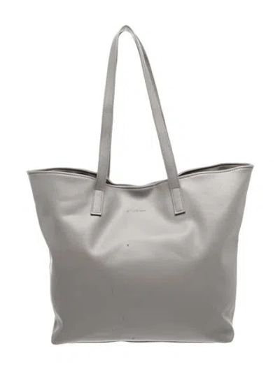 Pre-owned St John Leather Tote In Gray
