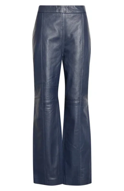 St John St. John Leather Trousers In Blue