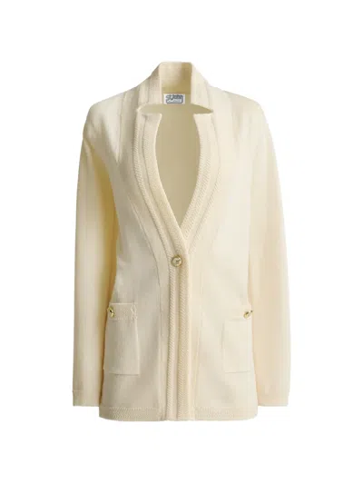St John Legacy Crepe Knit Jacket In Neutral