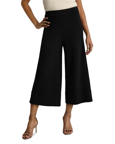 St John Legacy Crepe Wool Blend Culotte Pants In Black