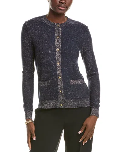 ST JOHN LIGHTWEIGHT LUREX KNIT CARDIGAN
