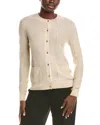 St John St. John Lightweight Lurex Knit Cardigan In Neutral