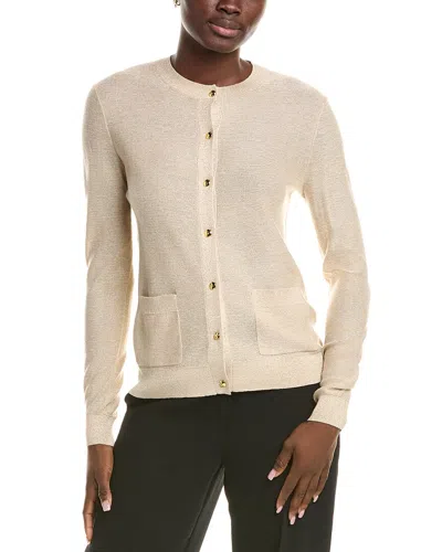 ST JOHN ST. JOHN LIGHTWEIGHT LUREX KNIT CARDIGAN