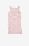 St John St. John Collection Metallic Tweed Shift Dress In Cirl