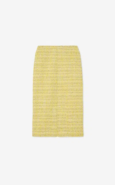 St John Lightweight Lurex Tweed Skirt In Gclm