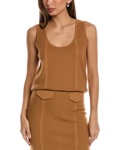 St John St. John Lightweight Sweater In Brown