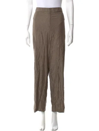 Pre-owned St John Linen Wide Leg Pants In Neutral