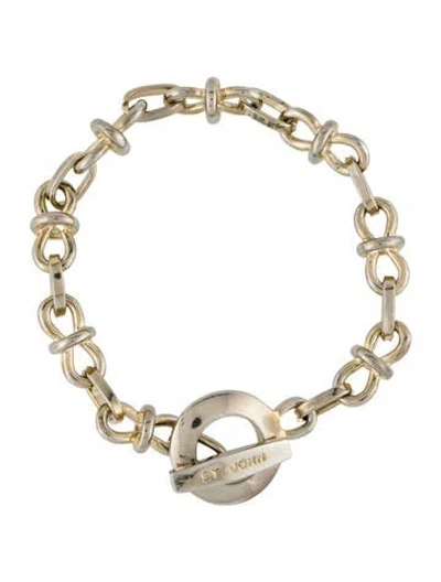 Pre-owned St John Link Bracelet, 7" In Multi
