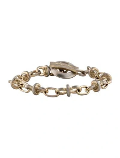 Pre-owned St John Link Toggle Bracelet, 7" In Multicolor