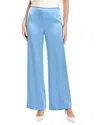 St John St. John Liquid Satin Elastic Waist Pull-on Pant In Blue