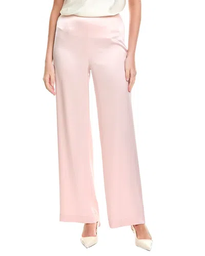 St John St. John Liquid Satin Elastic Waist Pull-on Pant In Pink