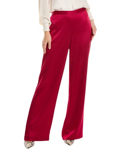 St John St. John Liquid Satin Pant In Red