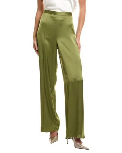 St John St. John Liquid Satin Straight Pant In Green