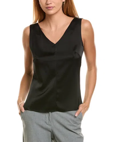 St John St. John Liquid Satin Top In Black