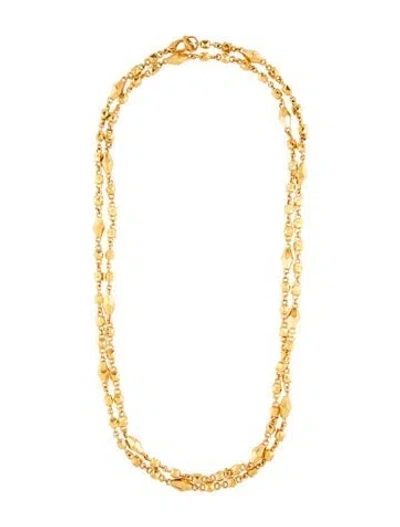 Pre-owned St John Long Chain Station Necklace In Multi