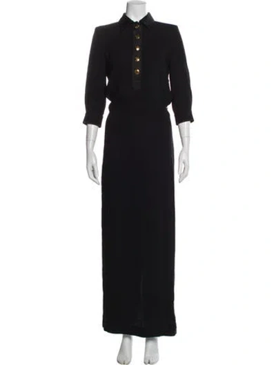 Pre-owned St John Long Dress In Blue