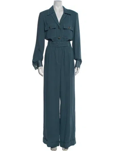 Pre-owned St John Long Dress In Blue
