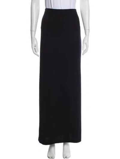 Pre-owned St John Long Skirt In Black