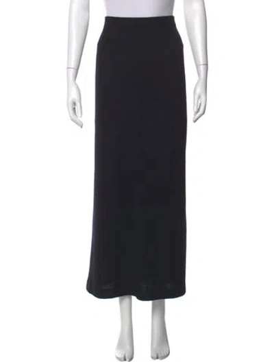 Pre-owned St John Long Skirt In Black