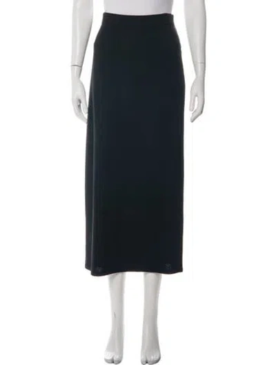 Pre-owned St John Long Skirt In Black