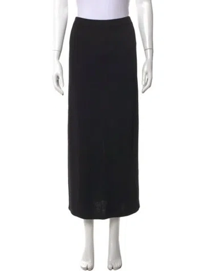 Pre-owned St John Long Skirt In Black