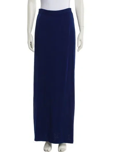 Pre-owned St John Long Skirt In Blue