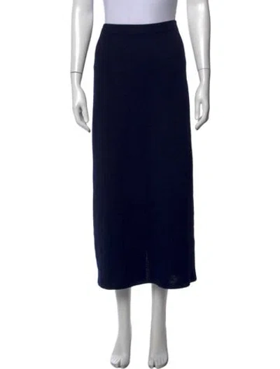 Pre-owned St John Long Skirt In Blue