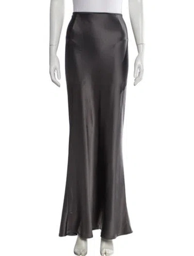 Pre-owned St John Long Skirt In Gray