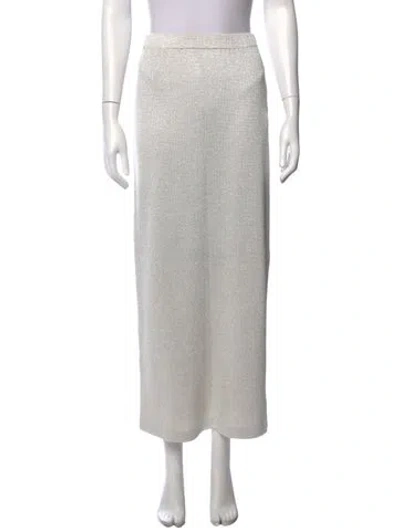 Pre-owned St John Long Skirt In Gray