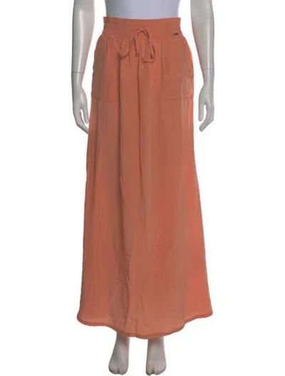 Pre-owned St John Long Skirt In Orange