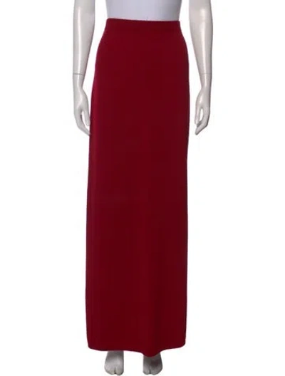 Pre-owned St John Long Skirt In Red