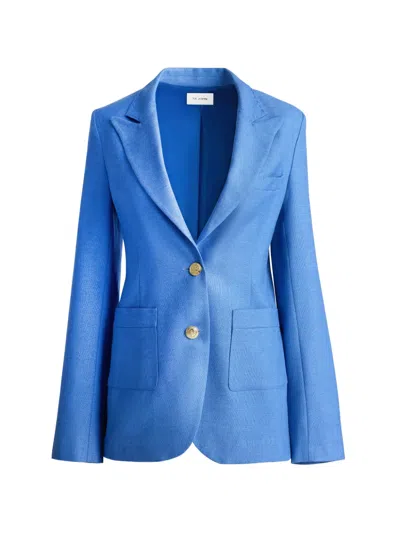 St John Long Sleeve Suiting Jacket In Blue