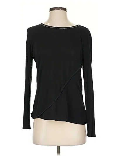 Pre-owned St John Long Sleeve Top Black Boatneck Tops