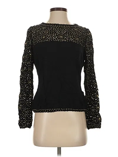 Pre-owned St John Long Sleeve Top Black Turtleneck Tops