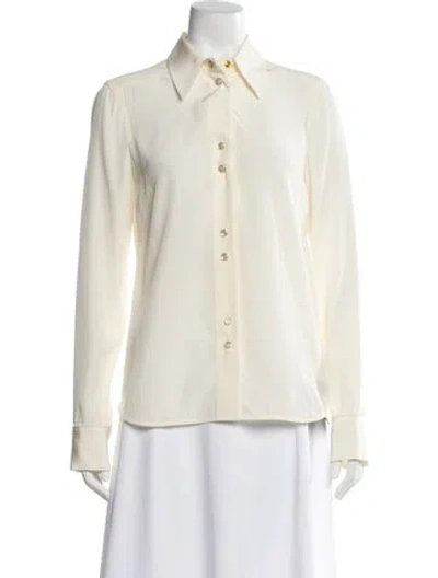 Pre-owned St John Long Sleeve Top In Neutrals