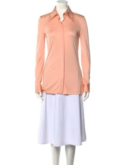 Pre-owned St John Long Sleeve Tunic In Orange