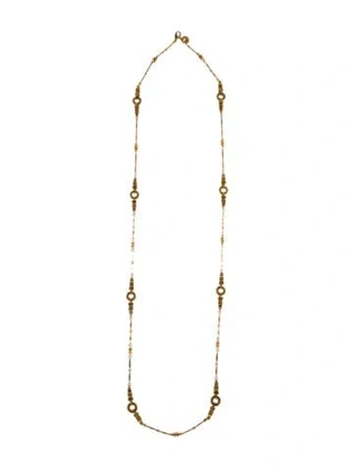 Pre-owned St John Long Station Necklace, 53" In Multi
