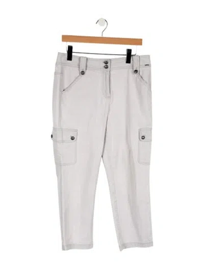 Pre-owned St John Low-rise Straight Leg Jeans In White